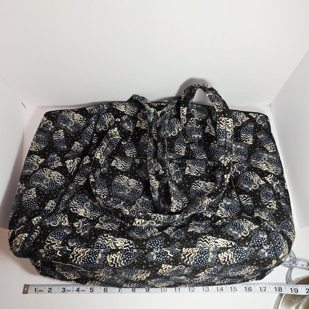 Laurel Burch Quilted Cat Print Large Tote Bag - Picture 10 of 14